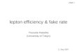 lepton efficiency & fake rate