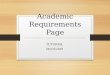 Academic Requirements Page