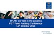 UKAS, our role in the process IFST Food Auditing Conference  13 th  October 2011