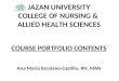 JAZAN UNIVERSITY COLLEGE OF NURSING &  ALLIED HEALTH SCIENCES