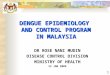 DENGUE EPIDEMIOLOGY  AND CONTROL PROGRAM IN MALAYSIA