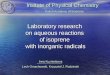 Laboratory research  on aqueous reactions  of isoprene  with inorganic radicals