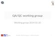 QA/QC working group