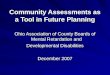 Community Assessments as a Tool in Future Planning