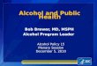 Alcohol and Public Health