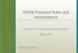 MSRB Proposed Rules and Interpretations