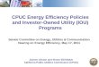 CPUC Energy Efficiency Policies and Investor-Owned Utility (IOU) Programs