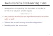 Recurrences and Running Time