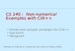 CS 140 :  Non-numerical Examples with Cilk++