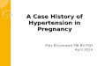 A Case History of Hypertension in Pregnancy