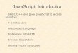 JavaScript: Introduction