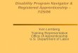 Disability Program Navigator &  Registered Apprenticeship – 7/25/06