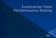 Contractor Past Performance Rating
