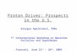 Proton Driver: Prospects in the U.S