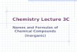 Chemistry Lecture 3C