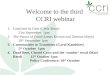 Welcome to the third  CCRI webinar