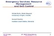 Emergency Services: Resource Management  and QoS Control
