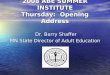 2008 ABE SUMMER INSTITUTE Thursday:  Opening Address