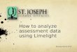 How to analyze assessment data using Limelight