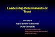 Leadership Determinants of Trust