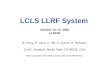 LCLS  LLRF  System