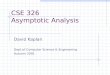 CSE 326 Asymptotic Analysis
