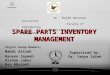 SPARE PARTS INVENTORY MANAGEMENT