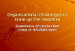 Organisational Challenges to scale up the response