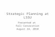 Strategic Planning at LSSU