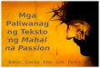 Mga Paliwanag ng Teksto ng Mahal na  Passion