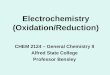 Electrochemistry (Oxidation/Reduction)