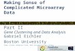 Making Sense of Complicated Microarray Data Part II  Gene Clustering and Data Analysis