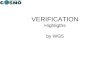 VERIFICATION Highligths by WG5