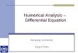 Numerical Analysis –  Differential Equation