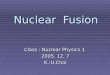 Nuclear  Fusion