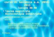 corso di Genomica a.a. 2010-2011 lezione 39-40