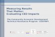 Measuring Results  That Matter:   Evaluating CED Impacts