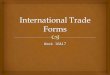 International Trade Forms