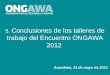 5.  Conclusiones de los talleres de trabajo del Encuentro ONGAWA 2012