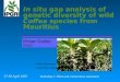 In situ  gap analysis of genetic diversity of wild  Coffea  species from Mauritius