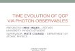 Time evolution of QGP via photon observables
