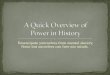 A Quick Overview of  Power in History