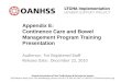 Appendix E:  Continence Care and Bowel Management Program Training Presentation