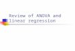 Review of ANOVA and linear regression