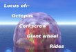 Locus of:-  Octopus Corkscrew Giant wheel  Rides