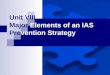 Unit VIII Major  Elements of an IAS  Pre vention Strategy