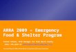 ARRA 2009 – Emergency Food & Shelter Program
