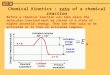Chemical Kinetics :  rate  of a chemical reaction