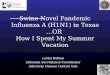 Swine Novel Pandemic Influenza A (H1N1) in Texas …OR  How I Spent My Summer Vacation