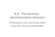 6.8. The primary   decomposition theorem